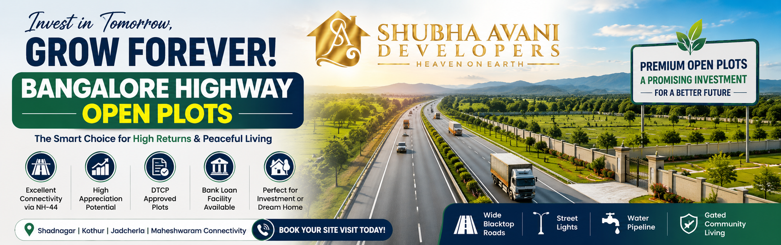 Bangalore Highway Open Plots