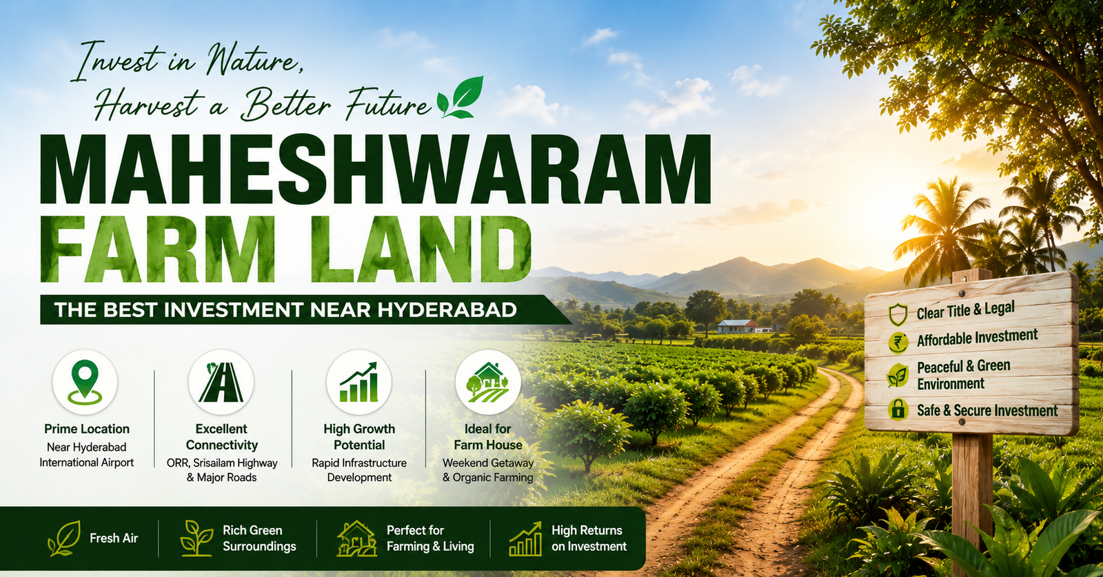 Farm house plots Maheshwaram